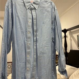 Brooks Brothers Blue Checkered Men's Shirt